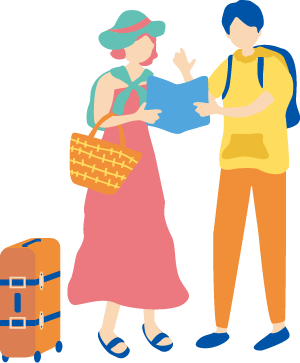観光客イラスト