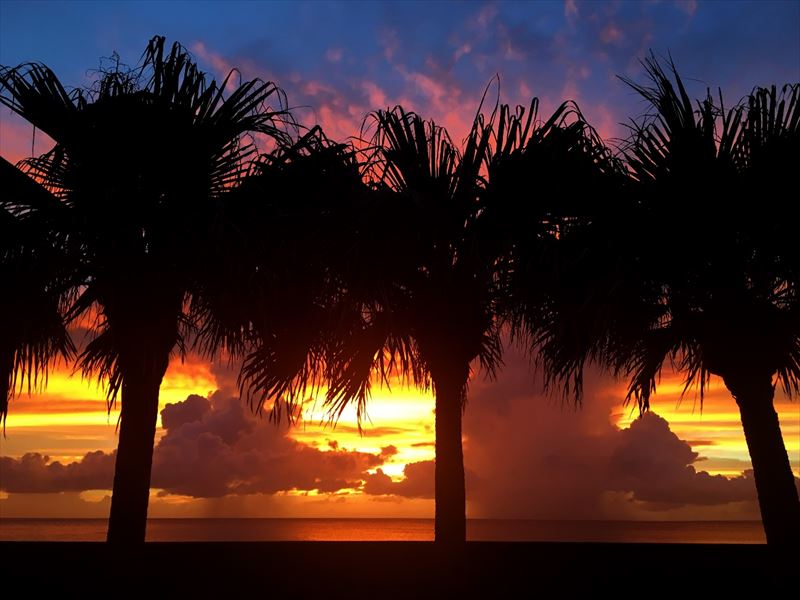恩納村　夕日