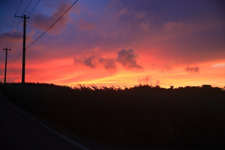 奥武島　観光　夕焼け