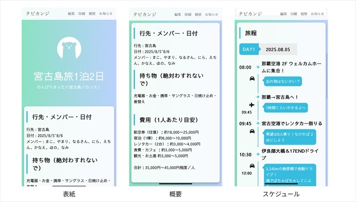 旅のしおり