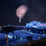 「月夜のワンダーイルミネーション」光と音楽がシンクロ光のショー